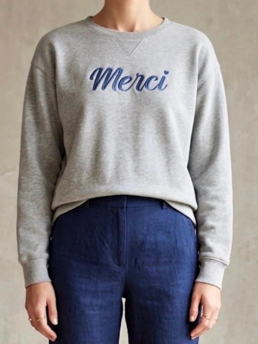 💕Silent Show Pick 💕 Wildfox Merci Sweatshirt Gray & Blue